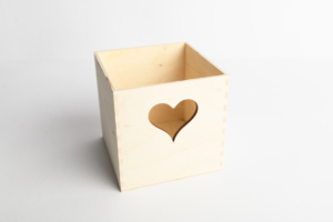 Krabička srdce 10x10x10 cm