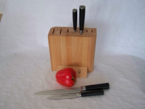 Blok na nože - celodřevěný pro 5 nožů