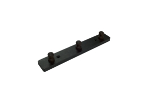 Věšáček tmavý hnědý, 3 úchyty/knopky 20 cm